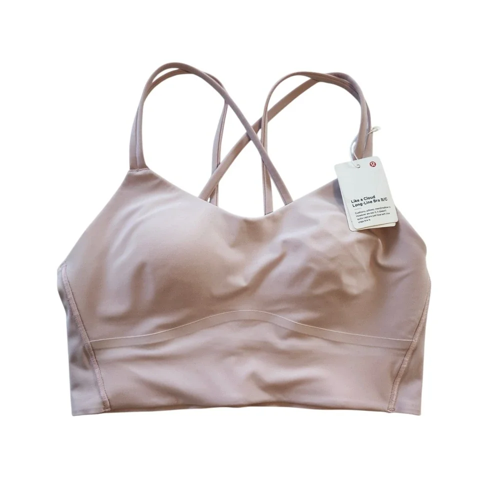 NWT Lululemon Like a Cloud Longline Sports Bra Women's Size 6 B/C Cup Pink Peony